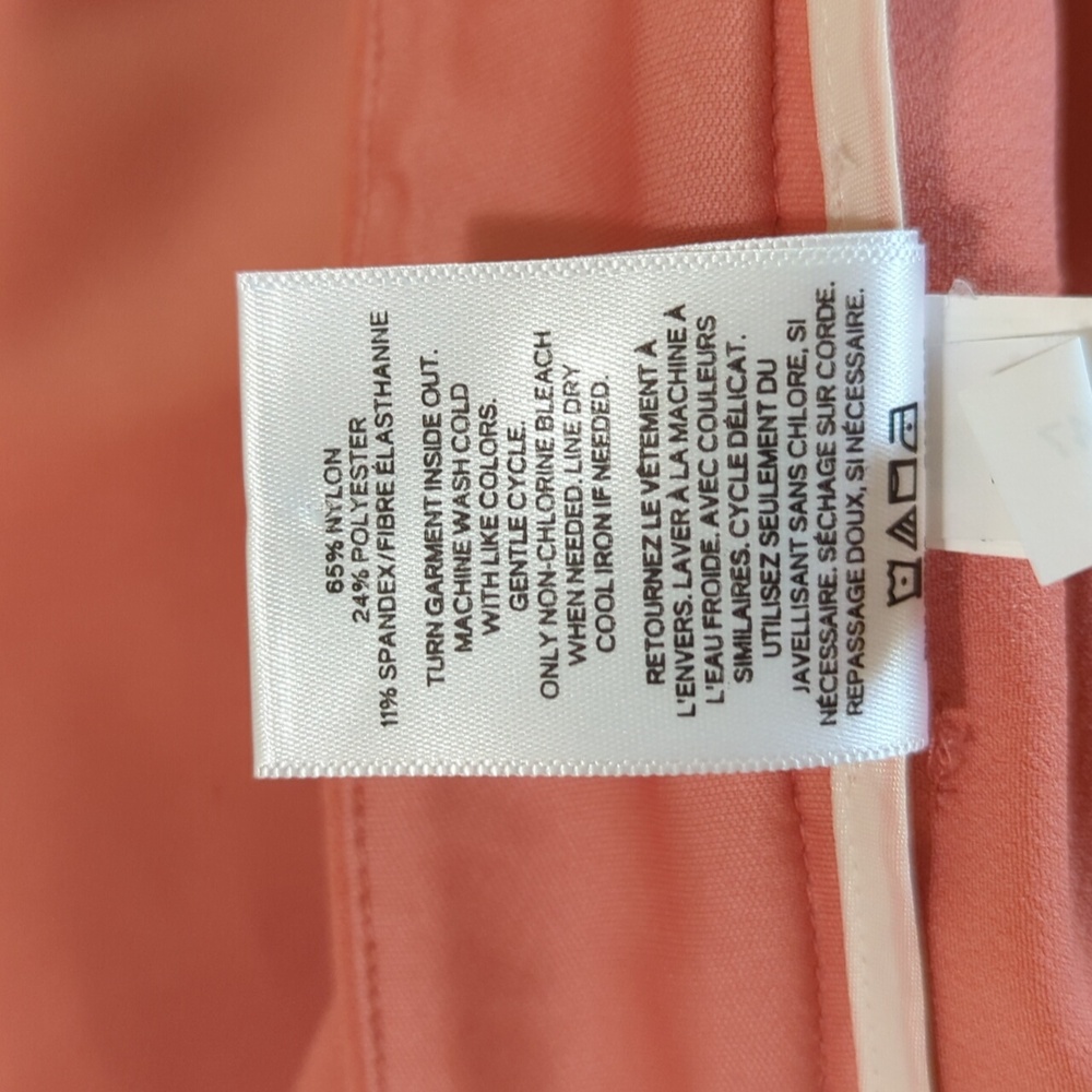 LIKE NEW Express Extreme Stretch Mid Rise Skinny Pants in Salmon Size 8 Regular - Picture 10 of 11